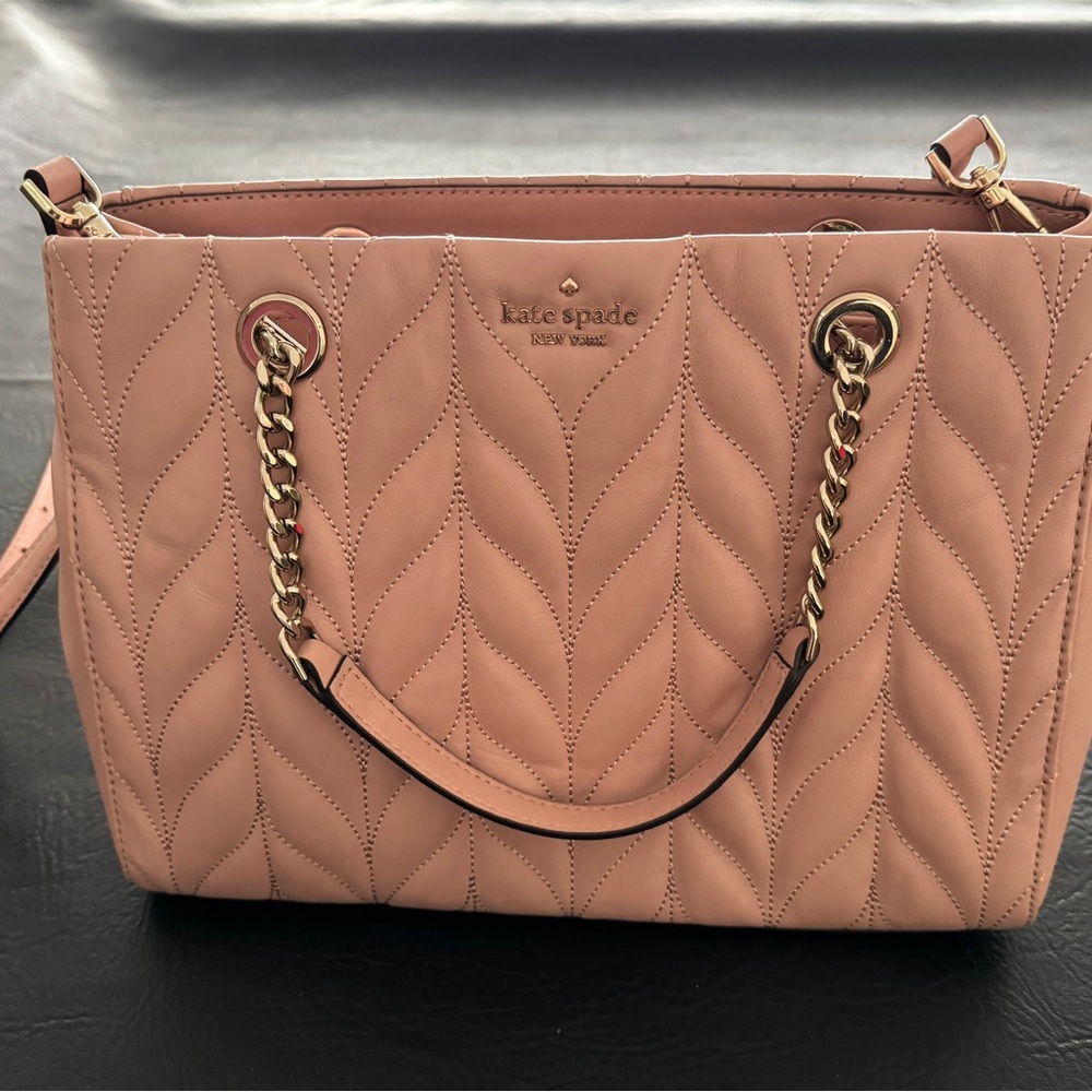 Kate Spade Pink Leather Quilted Hand Bag
